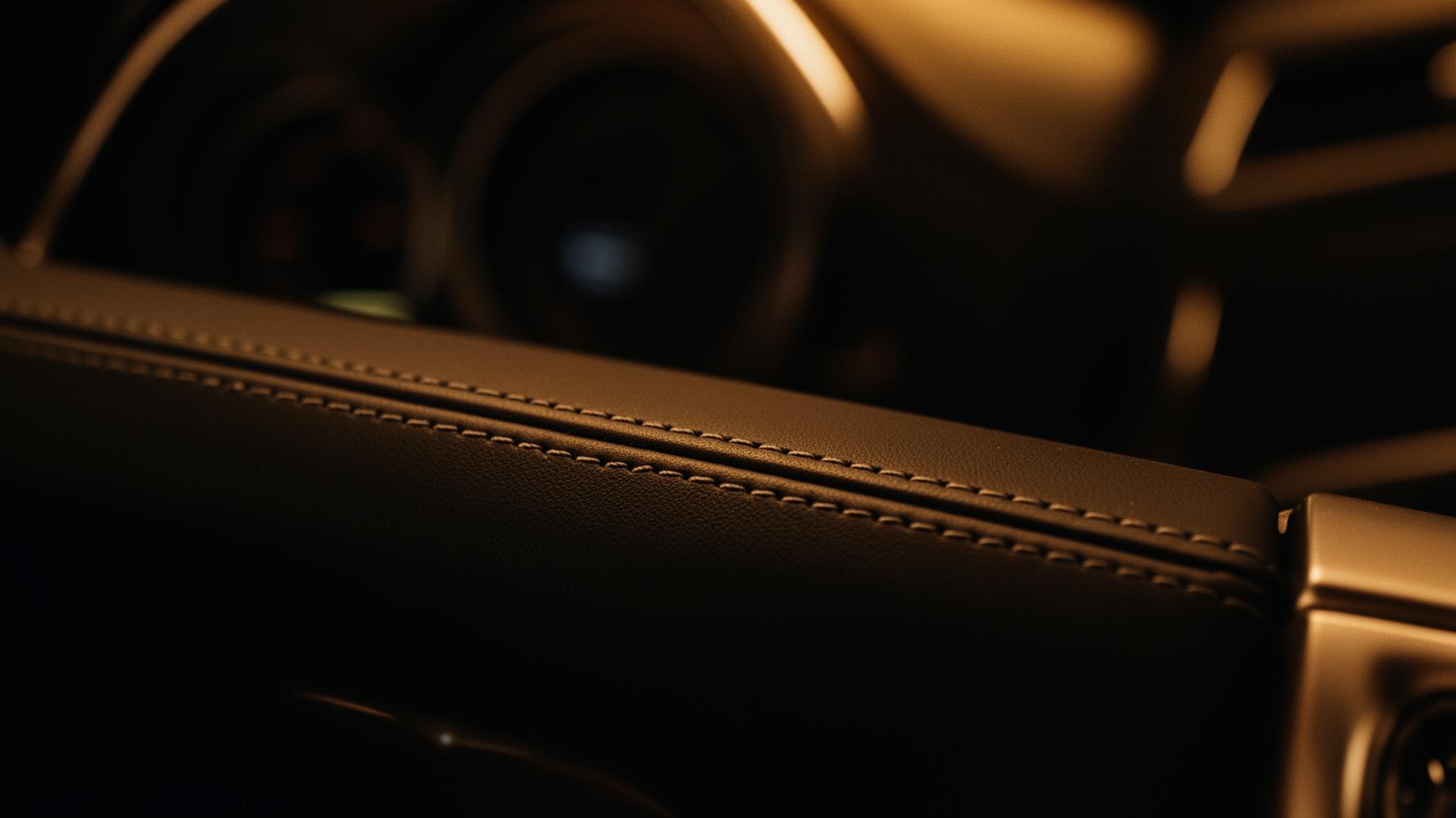 Luxury interior stitching detail